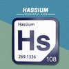 HASSIUM Periodic Table Tile – Educational Wall Art for Science Lovers, 5.6 x 5.6 Inches