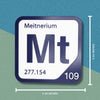 MEITNERIUM Periodic Table Tile – Educational Wall Art for Science Lovers, 5.6 x 5.6 Inches