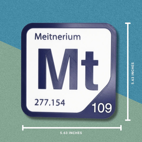 MEITNERIUM Periodic Table Tile – Educational Wall Art for Science Lovers, 5.6 x 5.6 Inches
