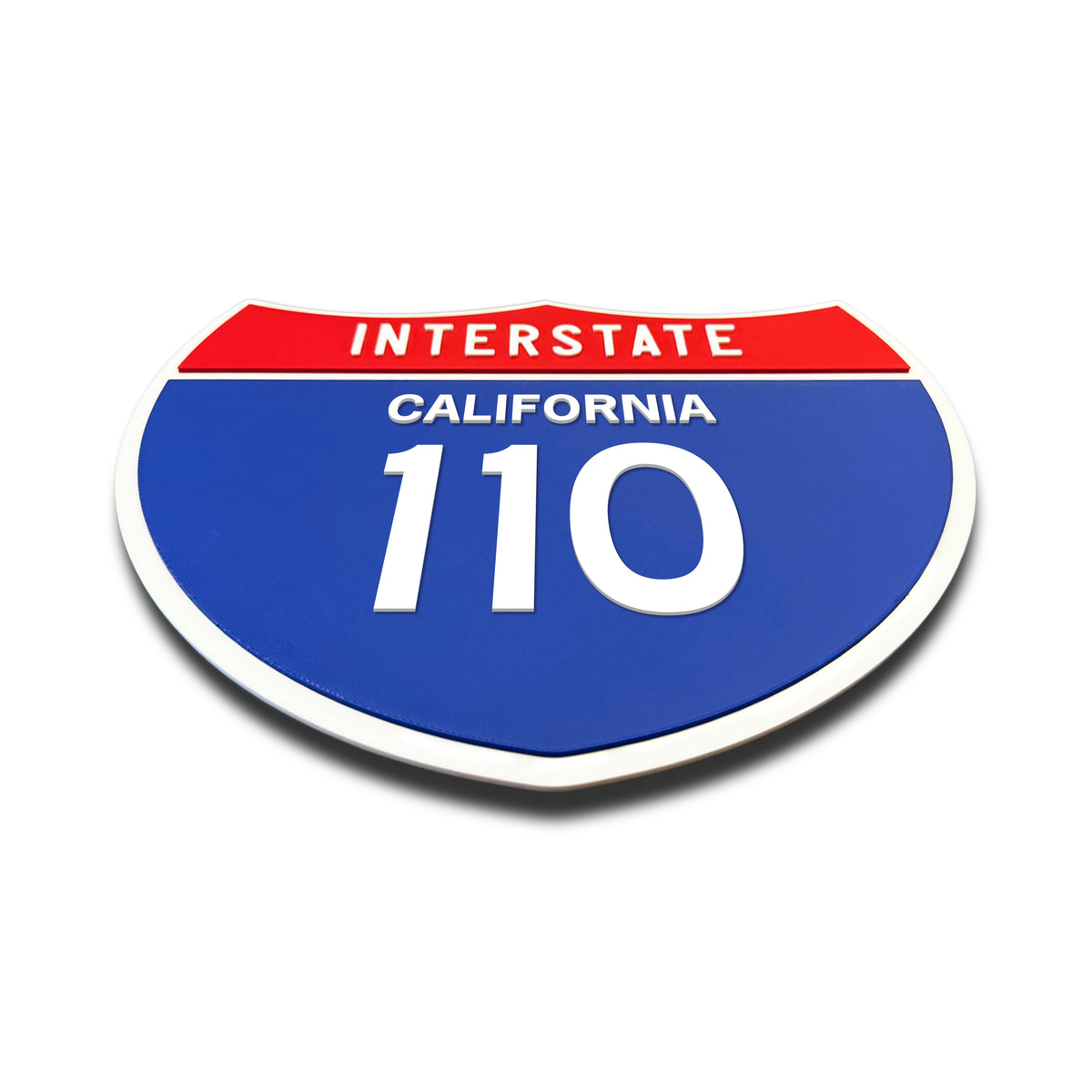 Interstate 110 – California road sign replica flat view