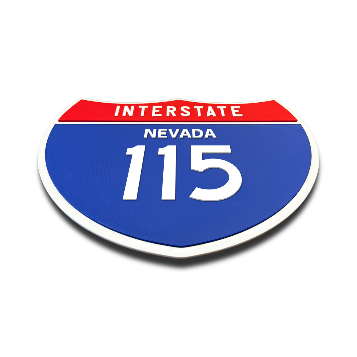 Interstate 115 – Nevada road sign replica flat view
