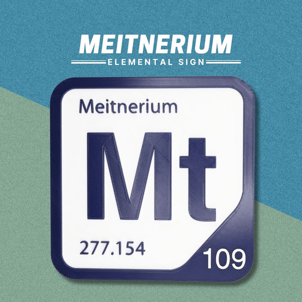 MEITNERIUM Periodic Table Tile – Educational Wall Art for Science Lovers, 5.6 x 5.6 Inches