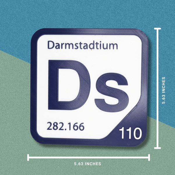DARMSTADTIUM Periodic Table Tile – Educational Wall Art for Science Lovers, 5.6 x 5.6 Inches