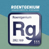 ROENTGENIUM Periodic Table Tile – Educational Wall Art for Science Lovers, 5.6 x 5.6 Inches