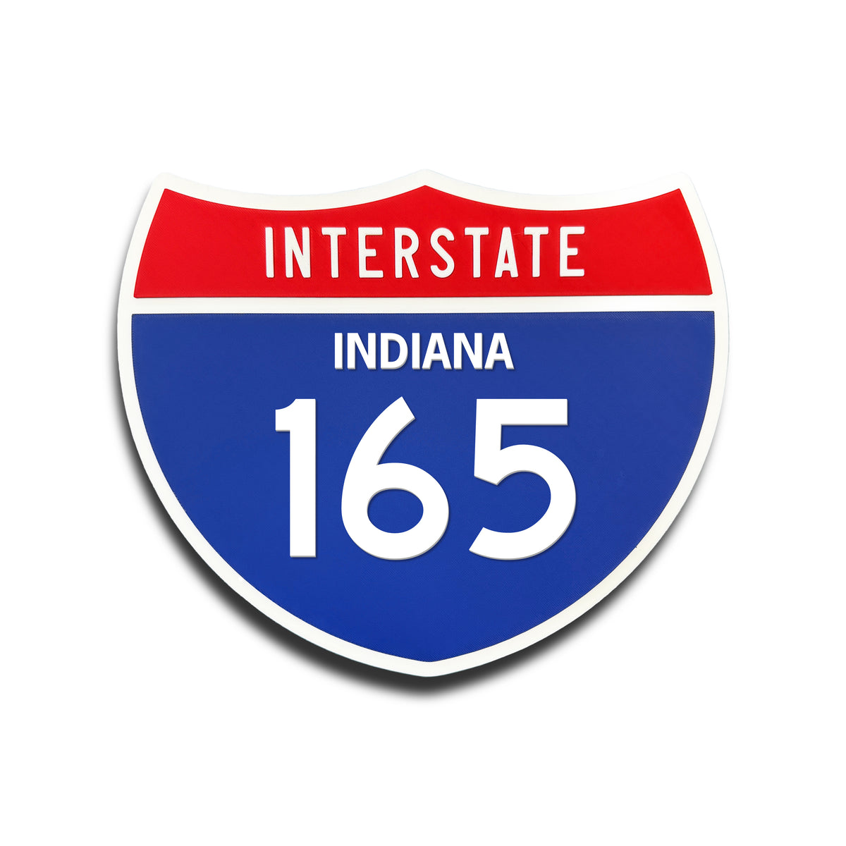 Interstate 165 Indiana road sign replica front view