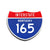 Interstate 165 Kentucky road sign replica front view