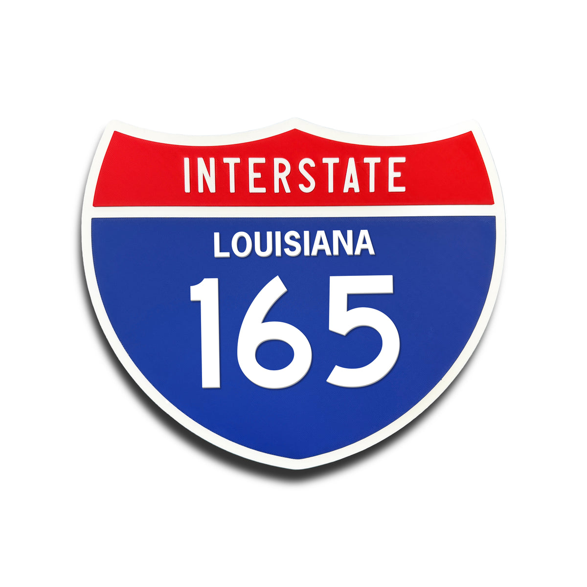Interstate 165 Louisiana road sign replica front view