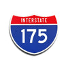 Interstate 175 Number Only road sign replica front view
