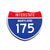 Interstate 175 Maryland road sign replica front view