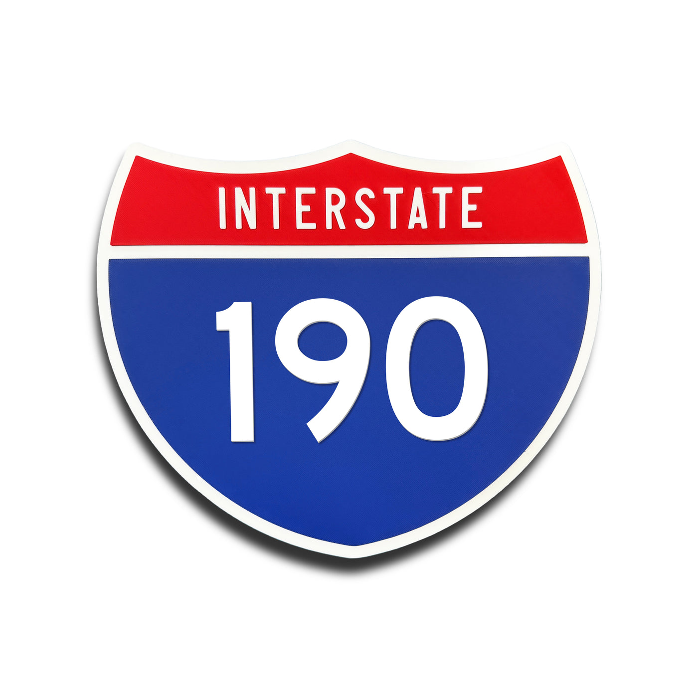 Interstate 190 Number Only road sign replica front view