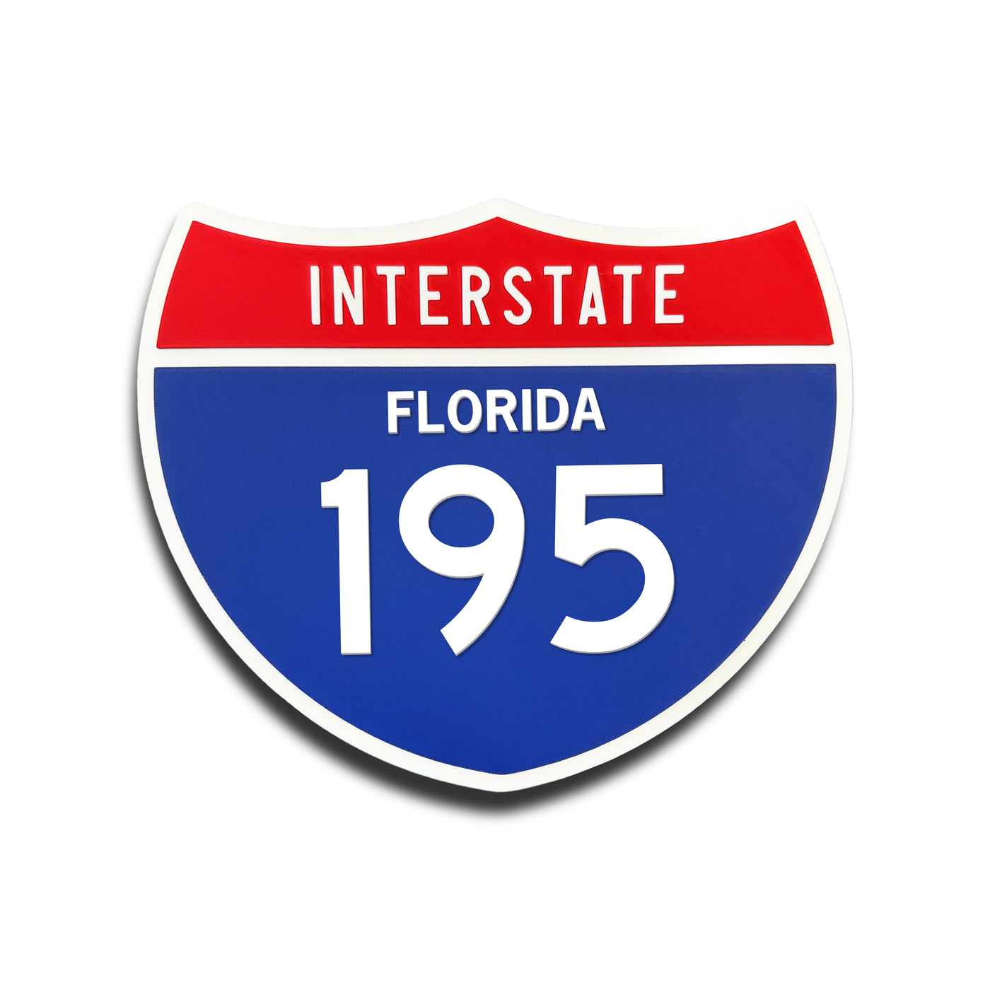 Interstate 195 Florida road sign replica front view