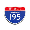 Interstate 195 Maryland road sign replica front view