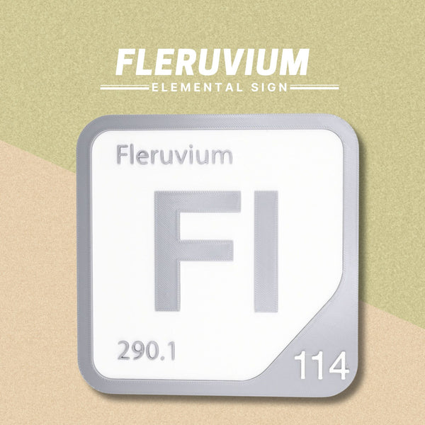 FLEROVIUM Periodic Table Tile – Educational Wall Art for Science Lovers, 5.6 x 5.6 Inches