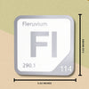 FLEROVIUM Periodic Table Tile – Educational Wall Art for Science Lovers, 5.6 x 5.6 Inches