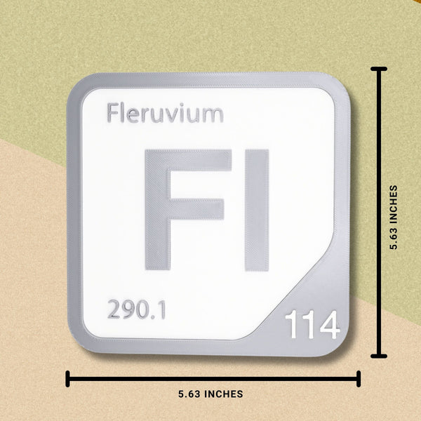 FLEROVIUM Periodic Table Tile – Educational Wall Art for Science Lovers, 5.6 x 5.6 Inches