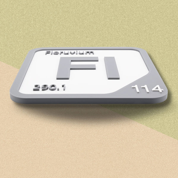 FLEROVIUM Periodic Table Tile – Educational Wall Art for Science Lovers, 5.6 x 5.6 Inches