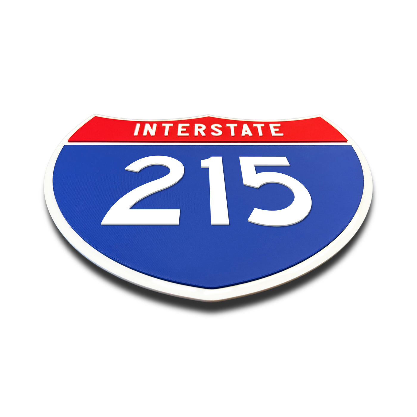 Interstate 215 Number Only road sign replica flat view