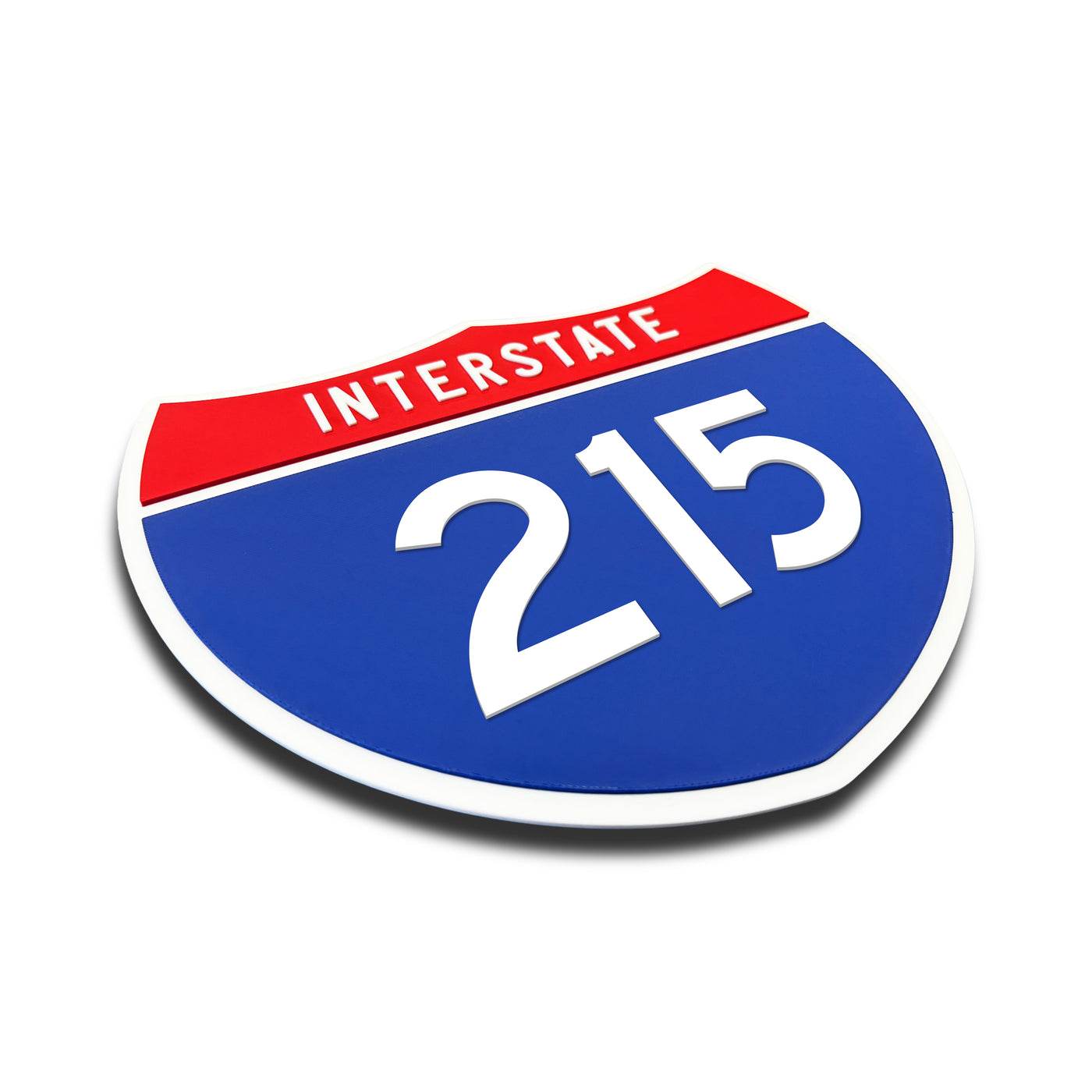 Interstate 215 Number Only road sign replica three quarter view