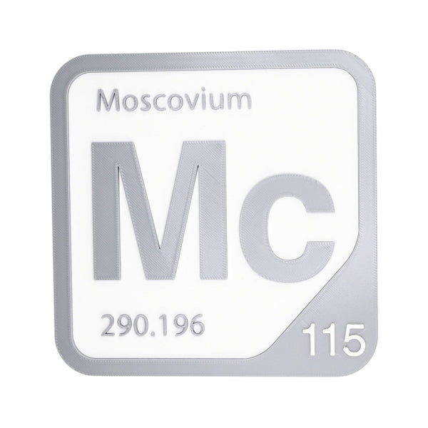 MOSCOVIUM Periodic Table Tile – Educational Wall Art for Science Lovers, 5.6 x 5.6 Inches