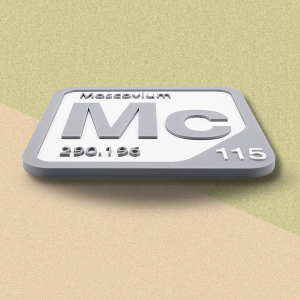 MOSCOVIUM Periodic Table Tile – Educational Wall Art for Science Lovers, 5.6 x 5.6 Inches