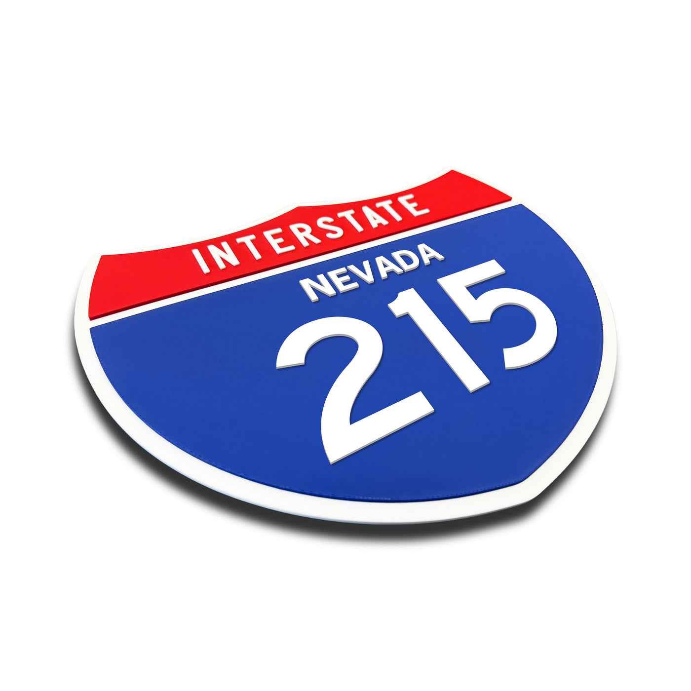 Interstate 215 – Nevada road sign replica three-quarter view