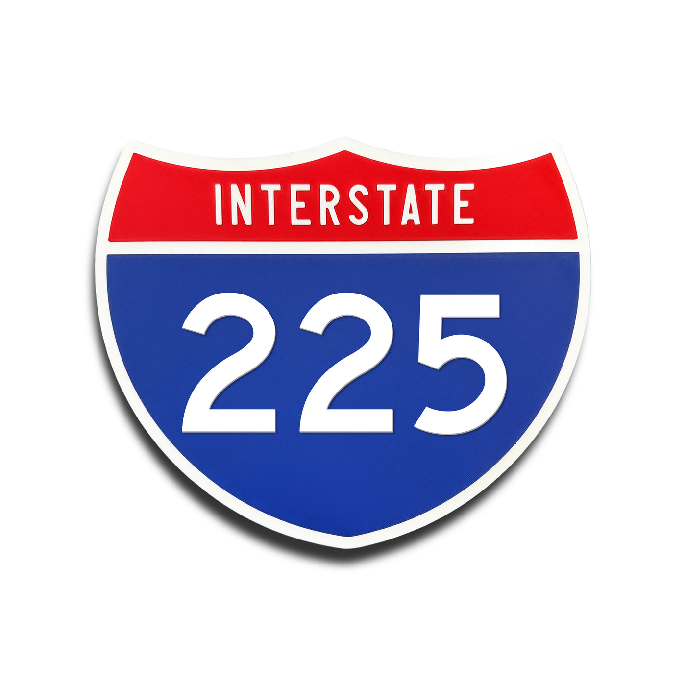Interstate 225 Number Only road sign replica front view