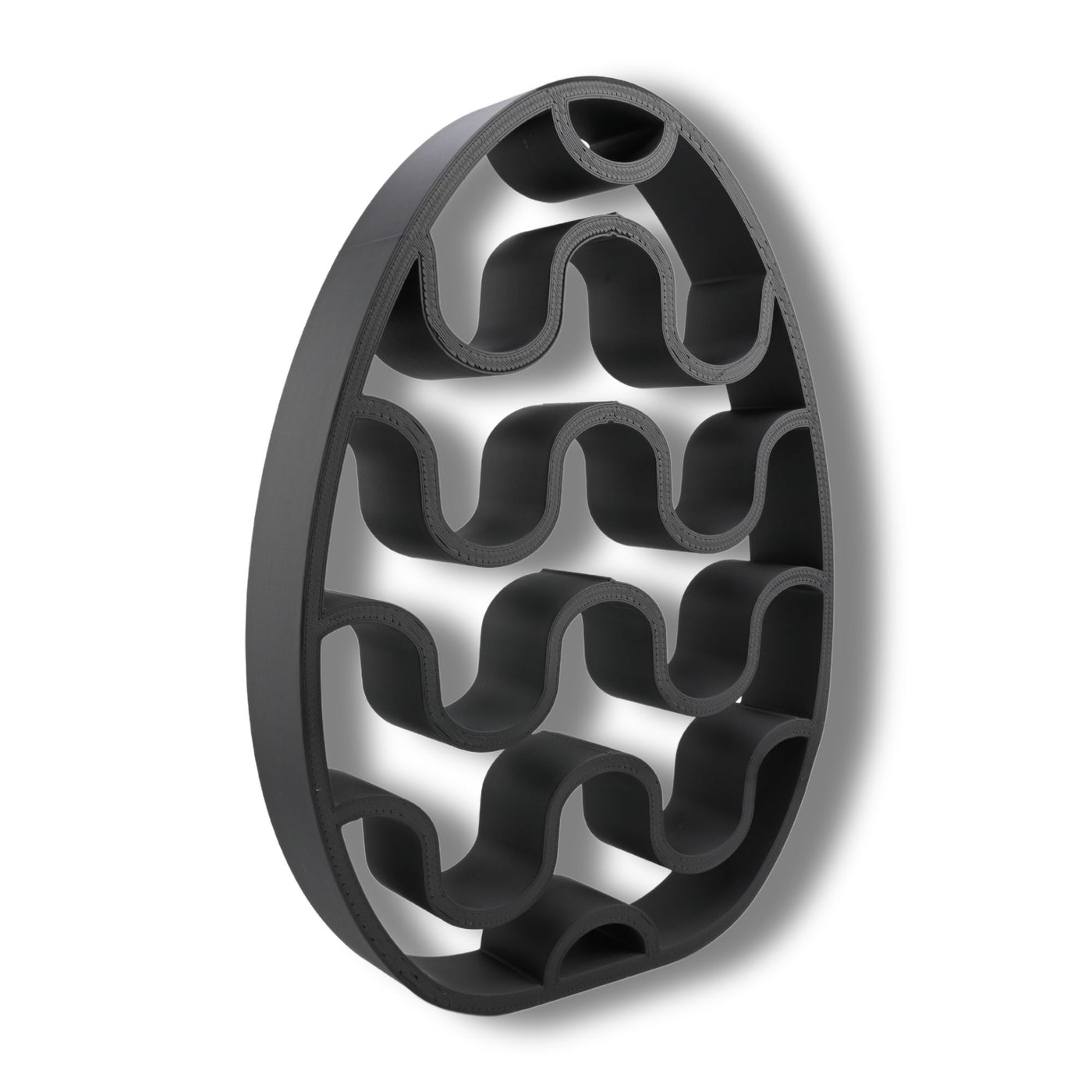 Chevron Stripes Elegant Outlines sculpture — three quarter view