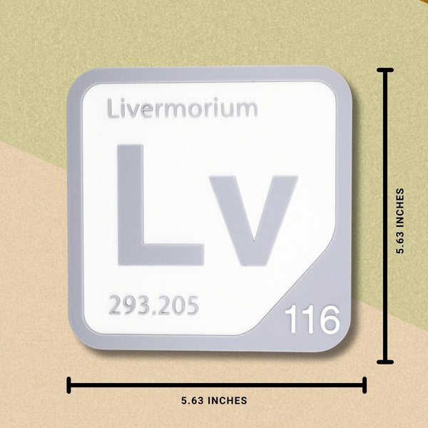 LIVERMOIUM Periodic Table Tile – Educational Wall Art for Science Lovers, 5.6 x 5.6 Inches