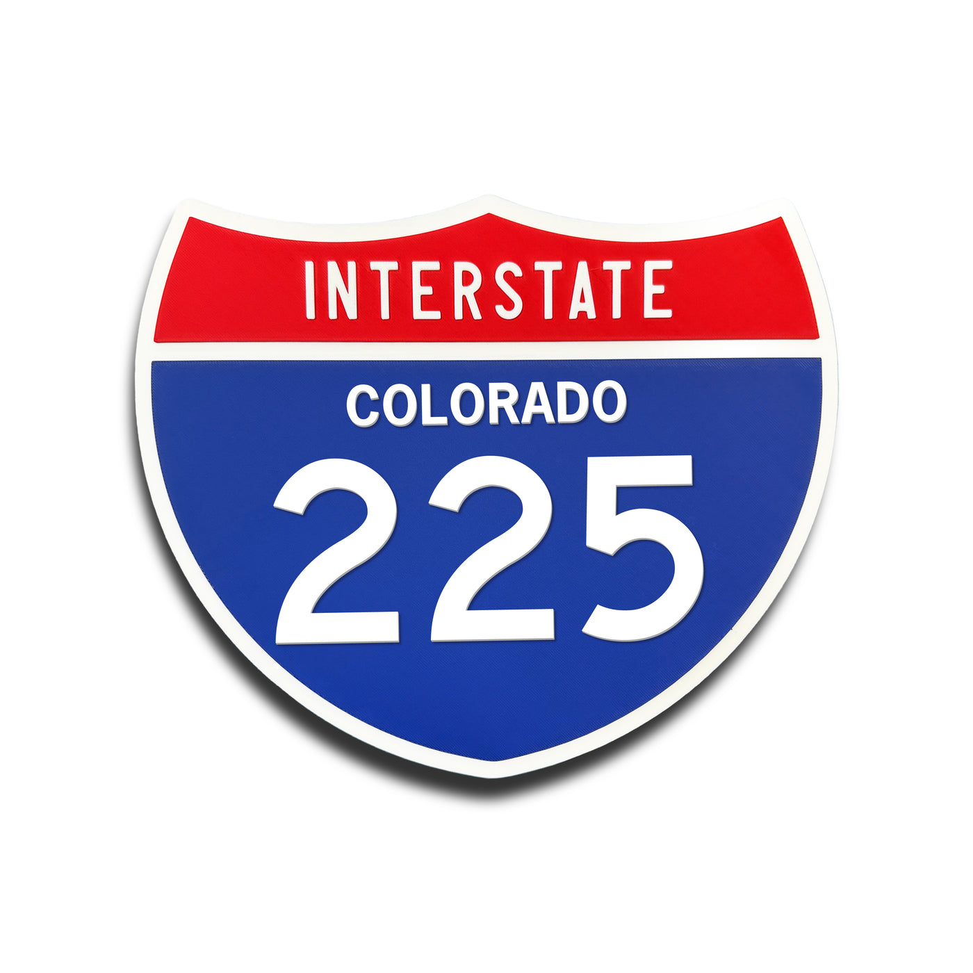 Interstate 225 Colorado road sign replica front view