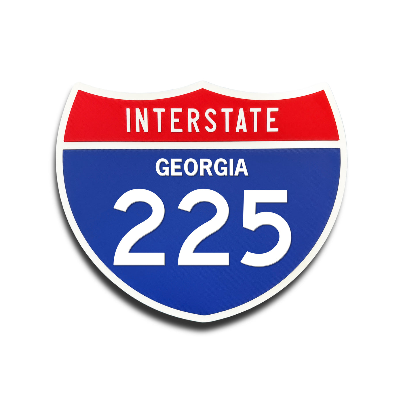 Interstate 225 Georgia road sign replica front view