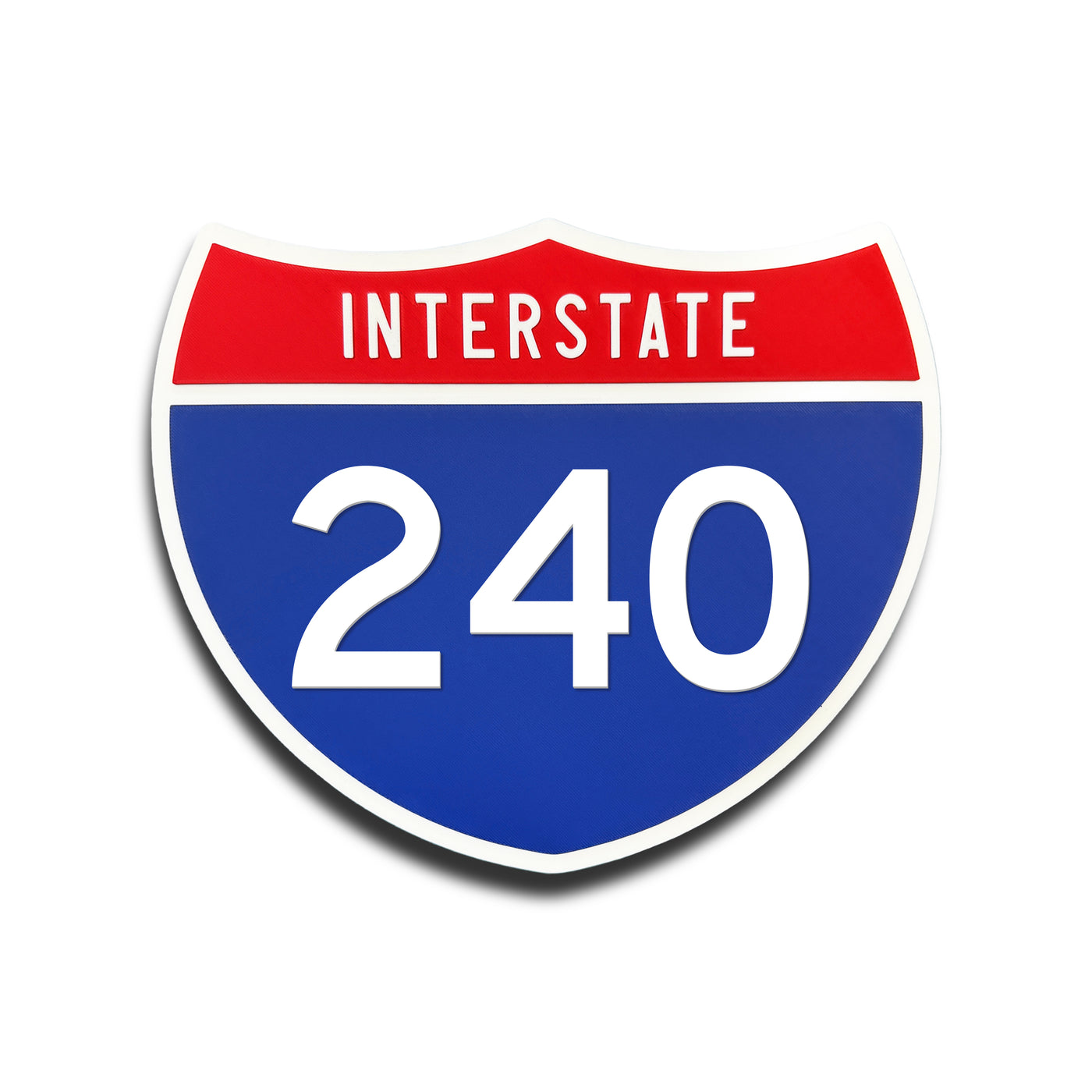 Interstate 240 Number Only road sign replica front view