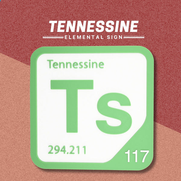 TENNESSINE Periodic Table Tile – Educational Wall Art for Science Lovers, 5.6 x 5.6 Inches