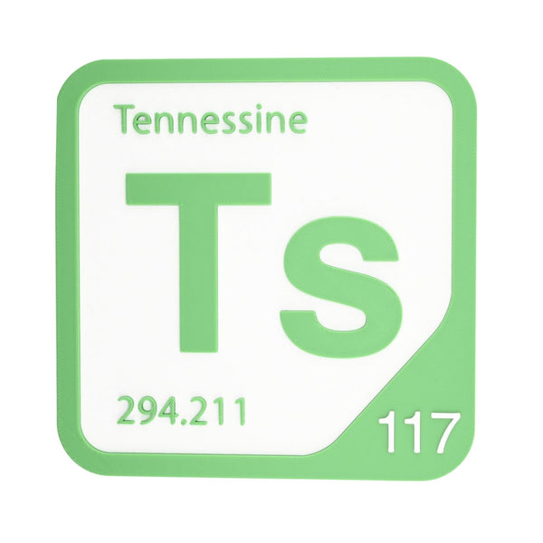 TENNESSINE Periodic Table Tile – Educational Wall Art for Science Lovers, 5.6 x 5.6 Inches
