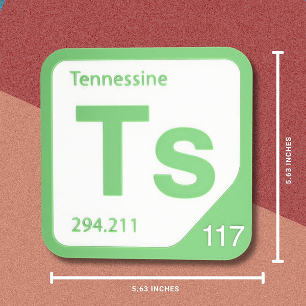 TENNESSINE Periodic Table Tile – Educational Wall Art for Science Lovers, 5.6 x 5.6 Inches