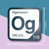 OGANESSON Periodic Table Tile – Educational Wall Art for Science Lovers, 5.6 x 5.6 Inches