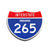 Interstate 265 Indiana road sign replica front view
