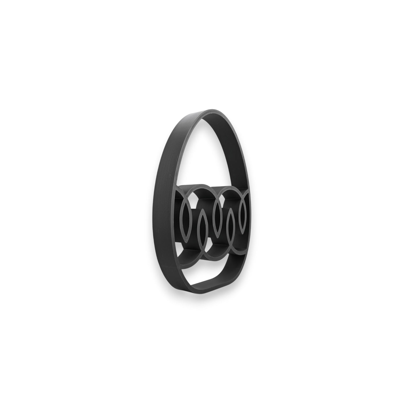 Ribbon Drift Elegant Outlines sculpture — three quarter view