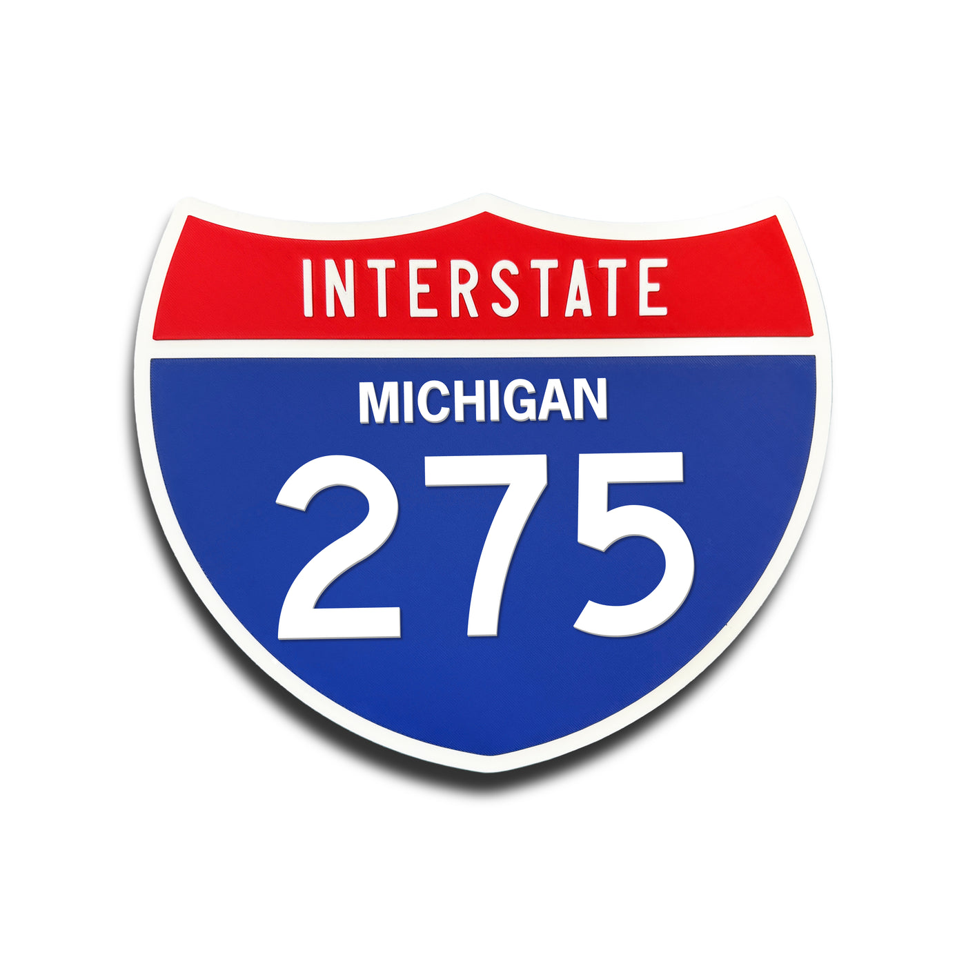 Interstate 275 Michigan road sign replica front view