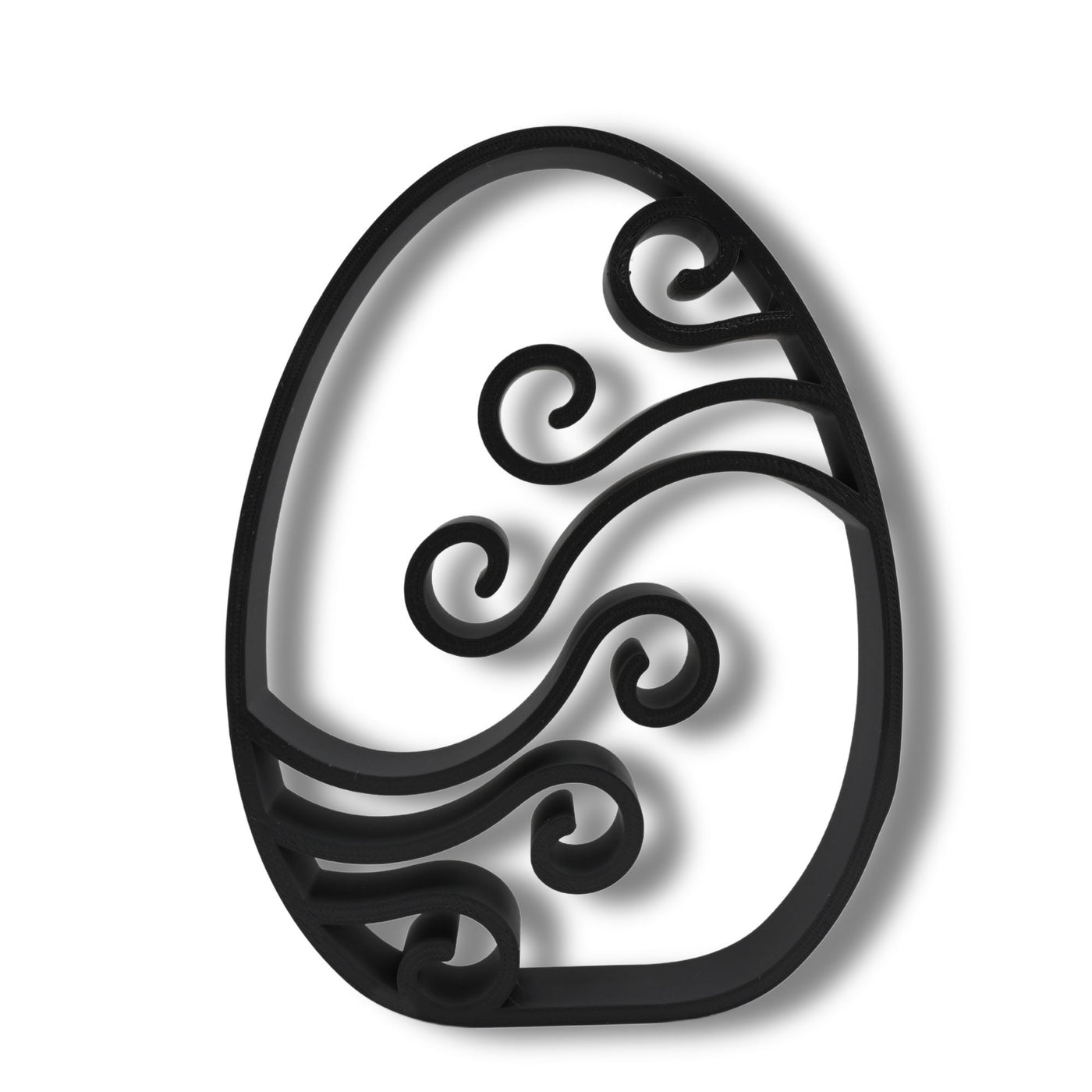 Abstract Waves Elegant Outlines sculpture — front view