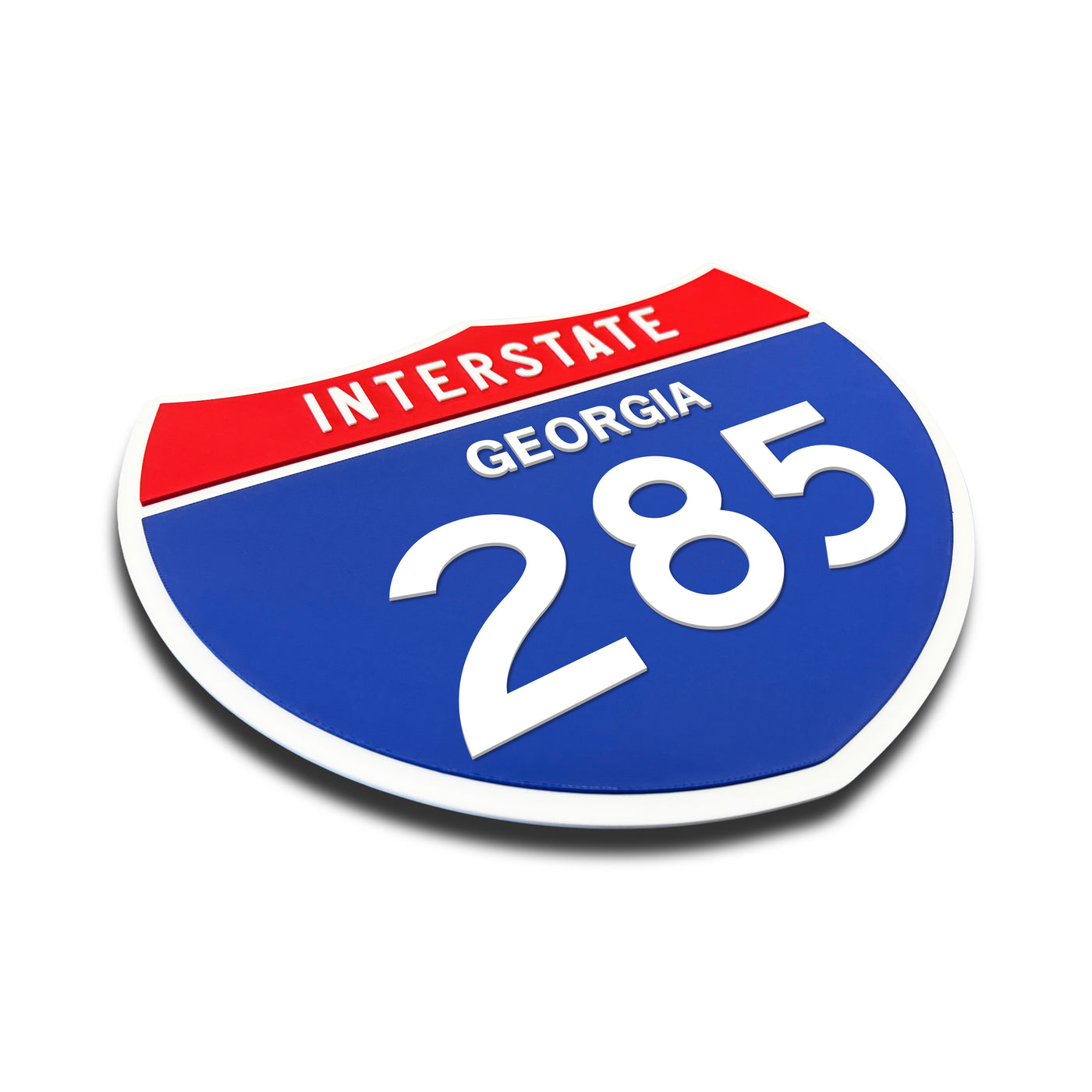 Interstate 285 – Georgia road sign replica three-quarter view