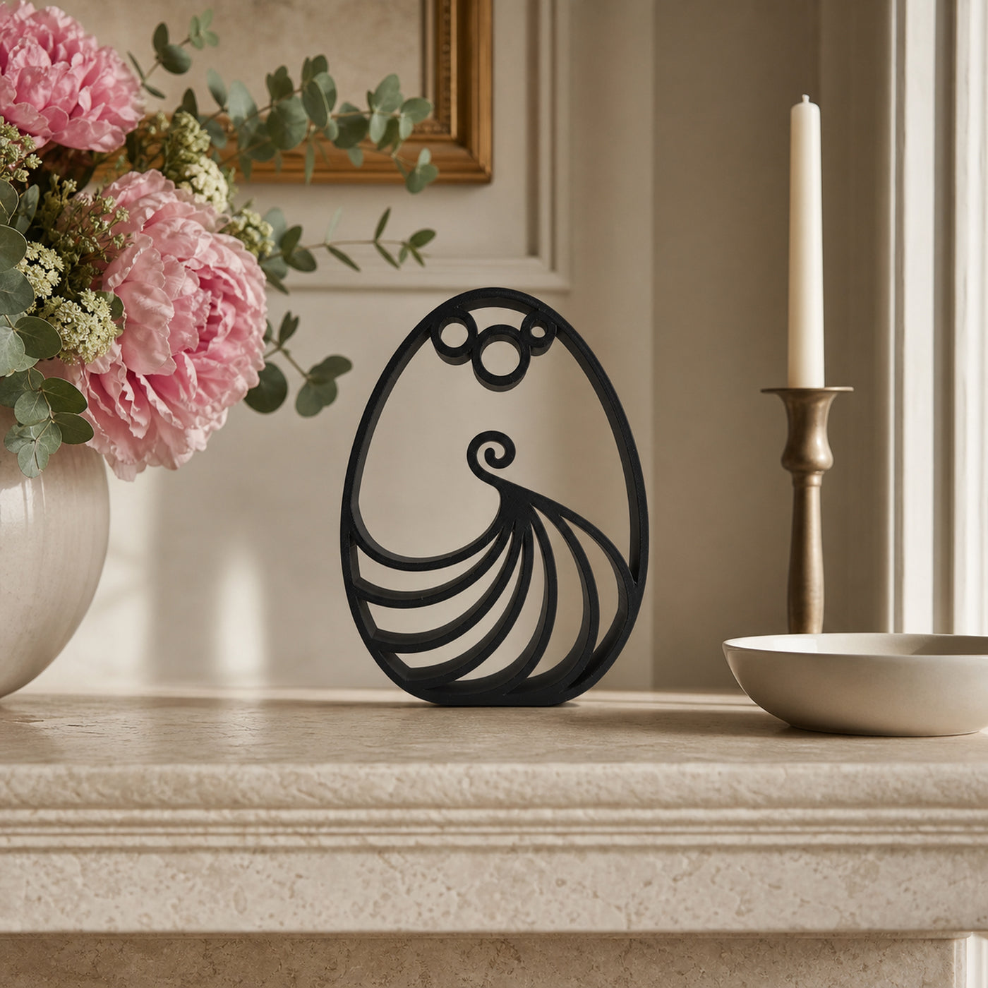 Elegant Twirl Elegant Outlines sculpture — lifestyle view