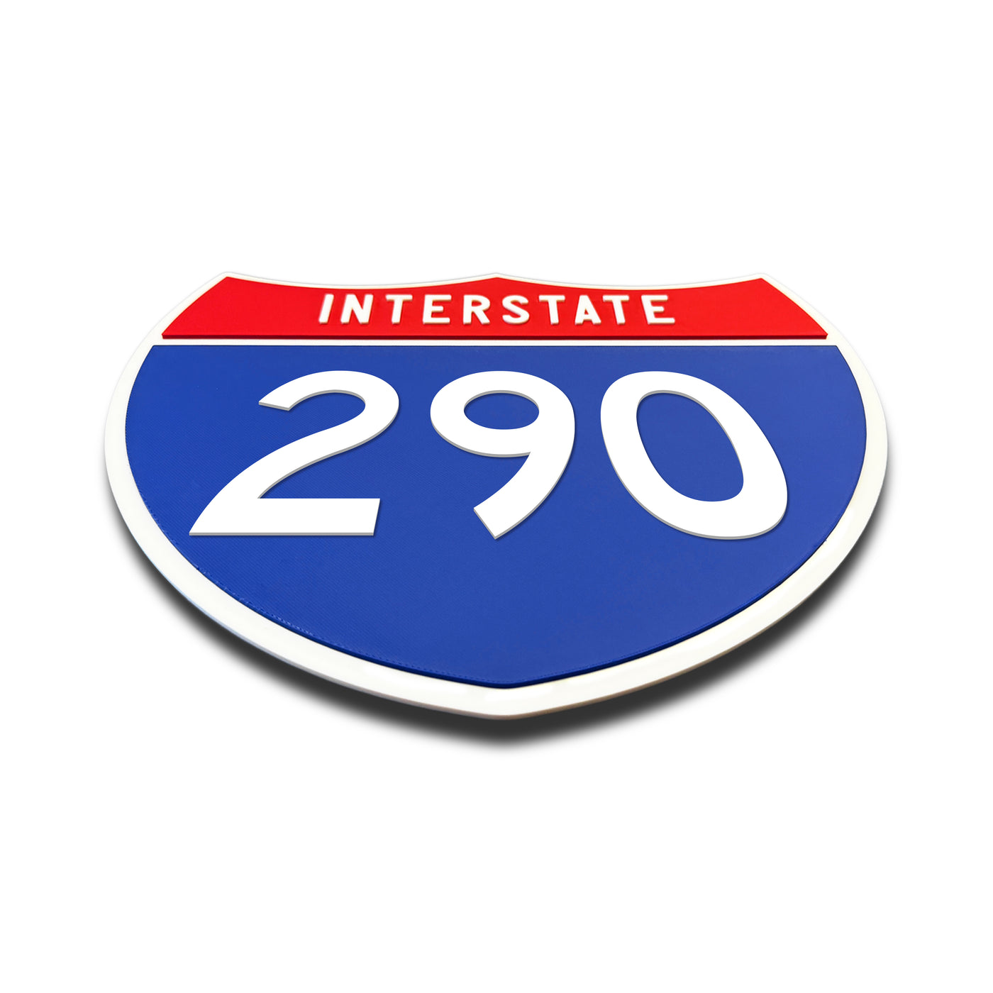 Interstate 290 Number Only road sign replica flat view
