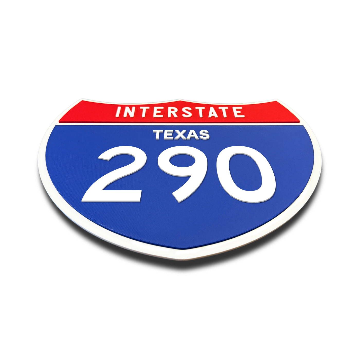 Interstate 290 – Texas road sign replica flat view