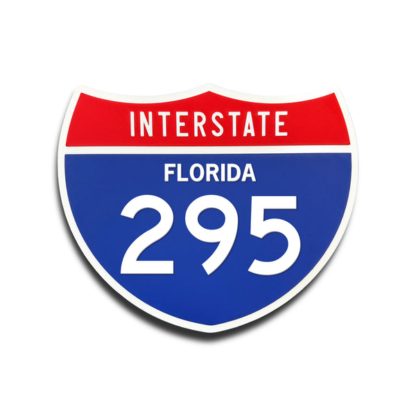 Interstate 295 Florida road sign replica front view