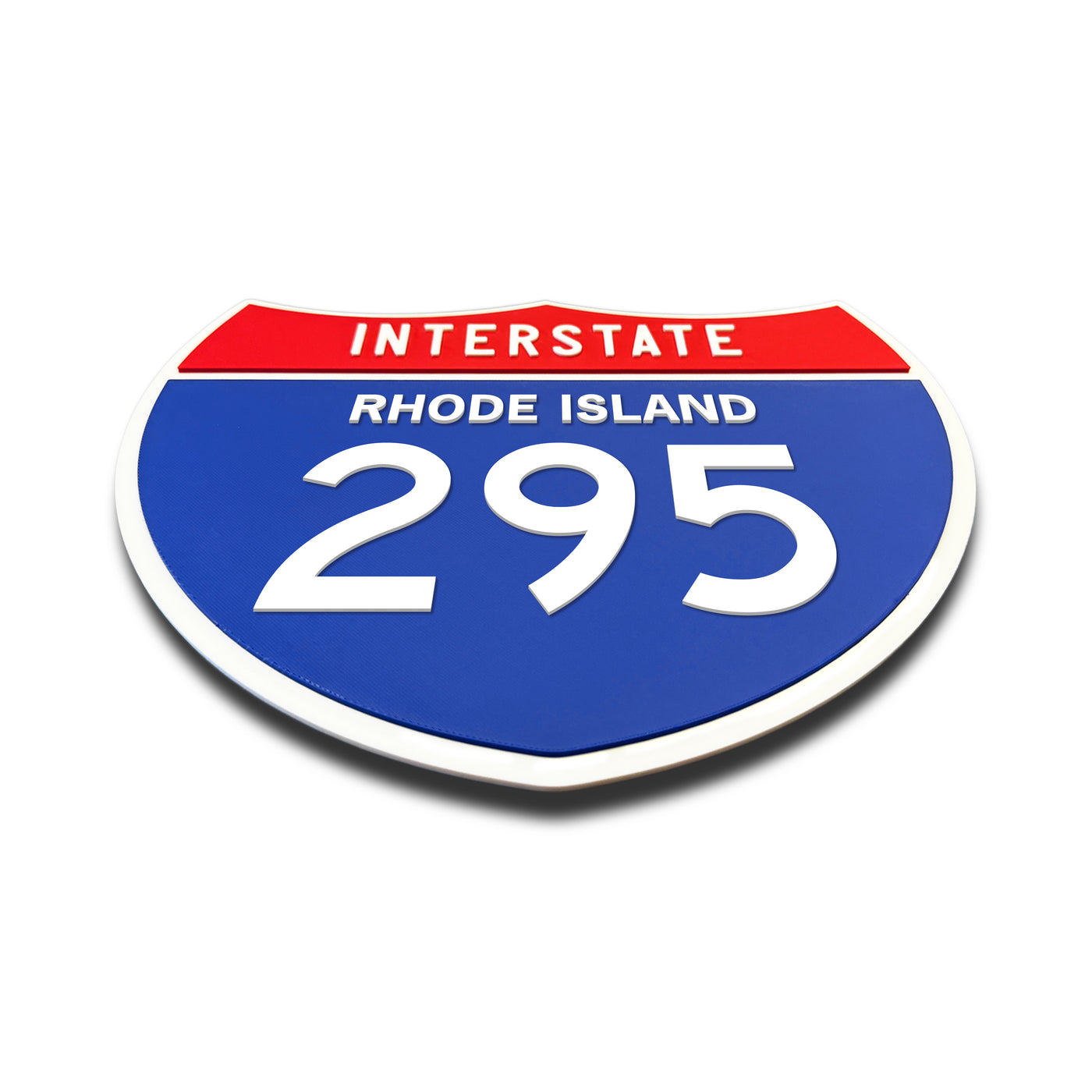 Interstate 295 – Rhode Island road sign replica flat view