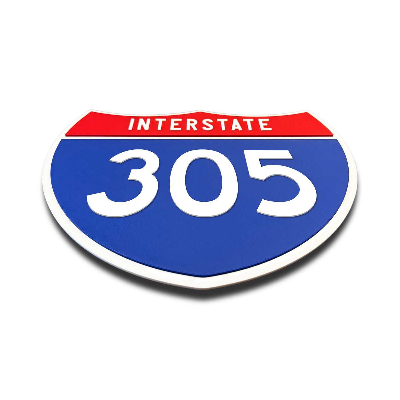 Interstate 305 Number Only road sign replica flat view