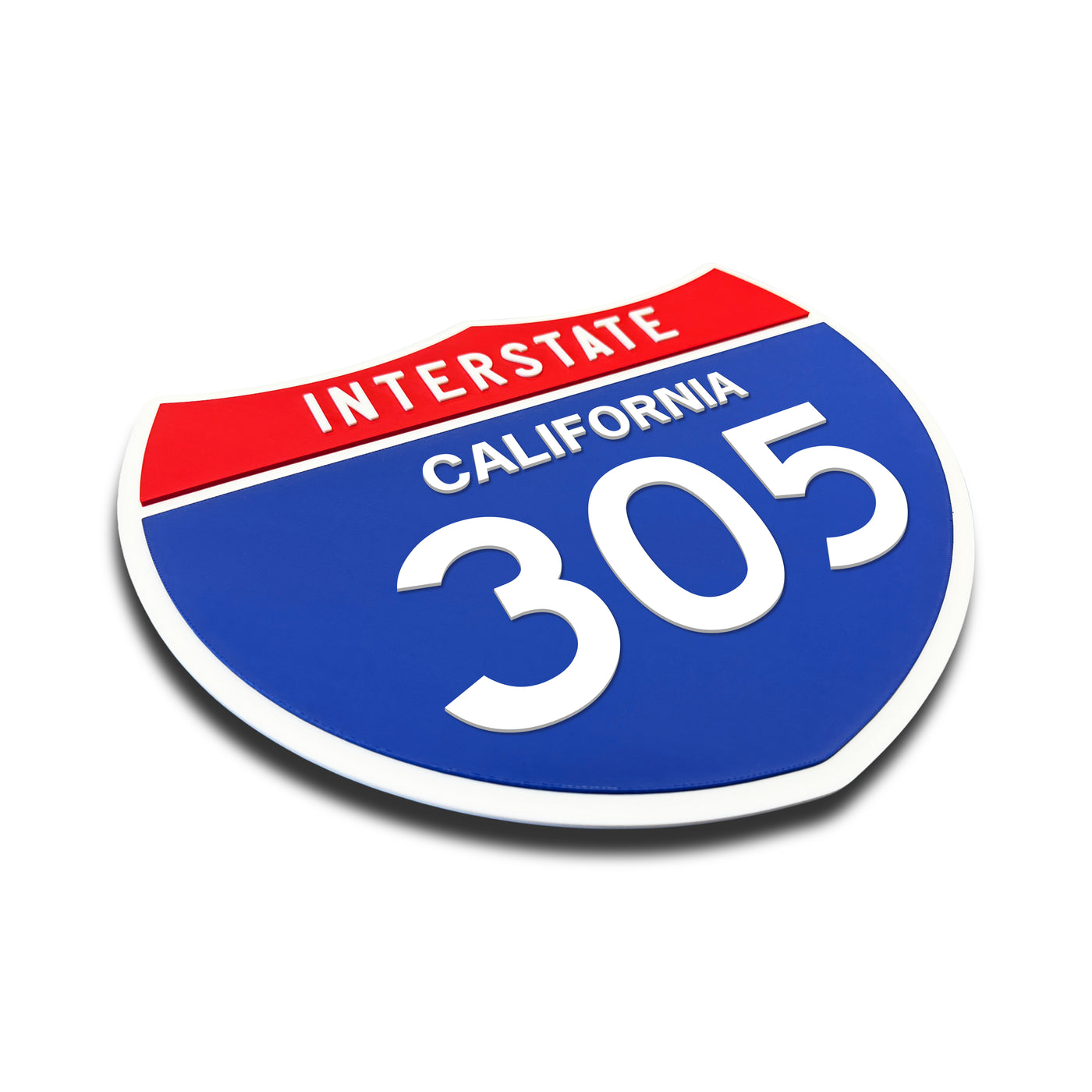 Interstate 305 – California road sign replica three-quarter view