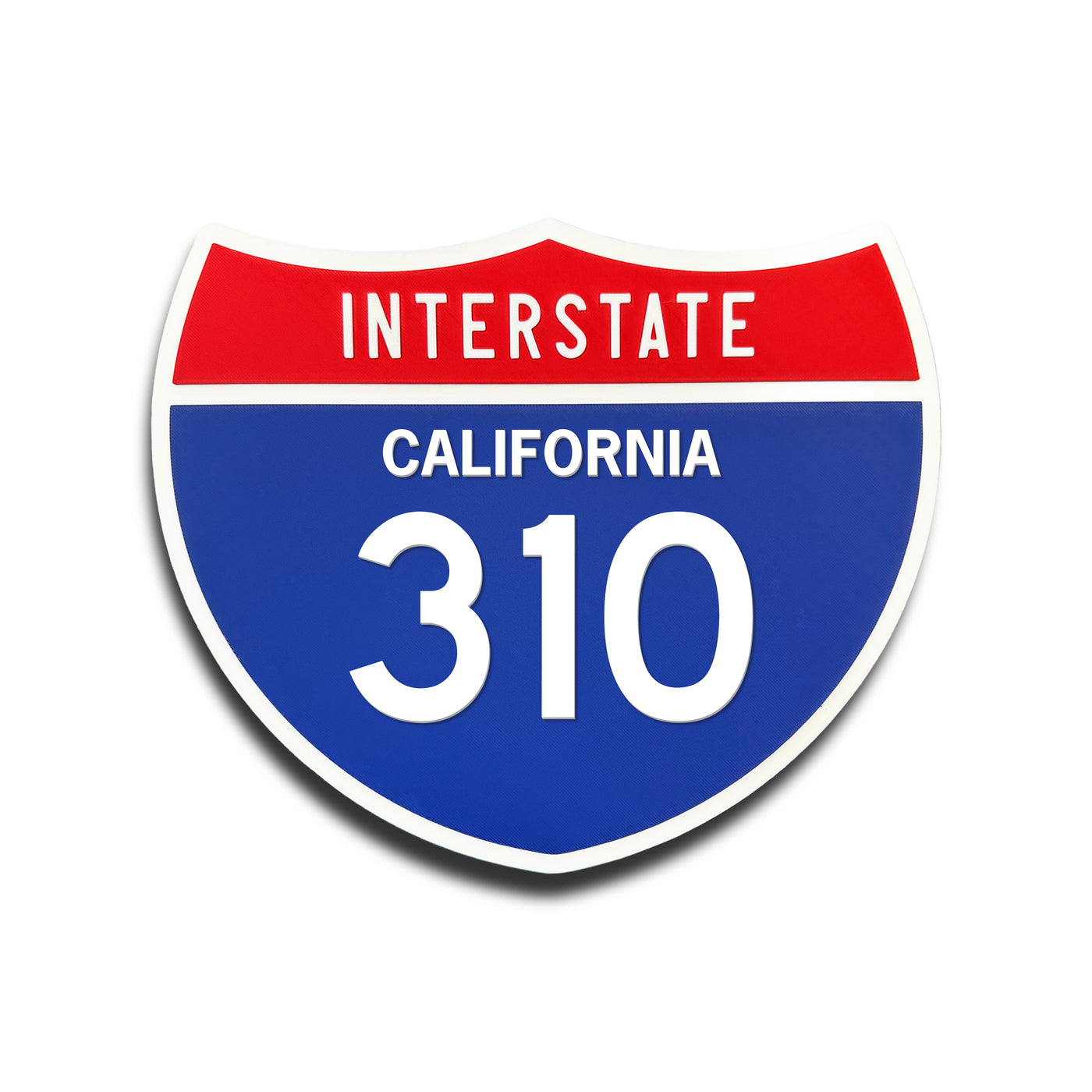 Interstate 310 California road sign replica front view