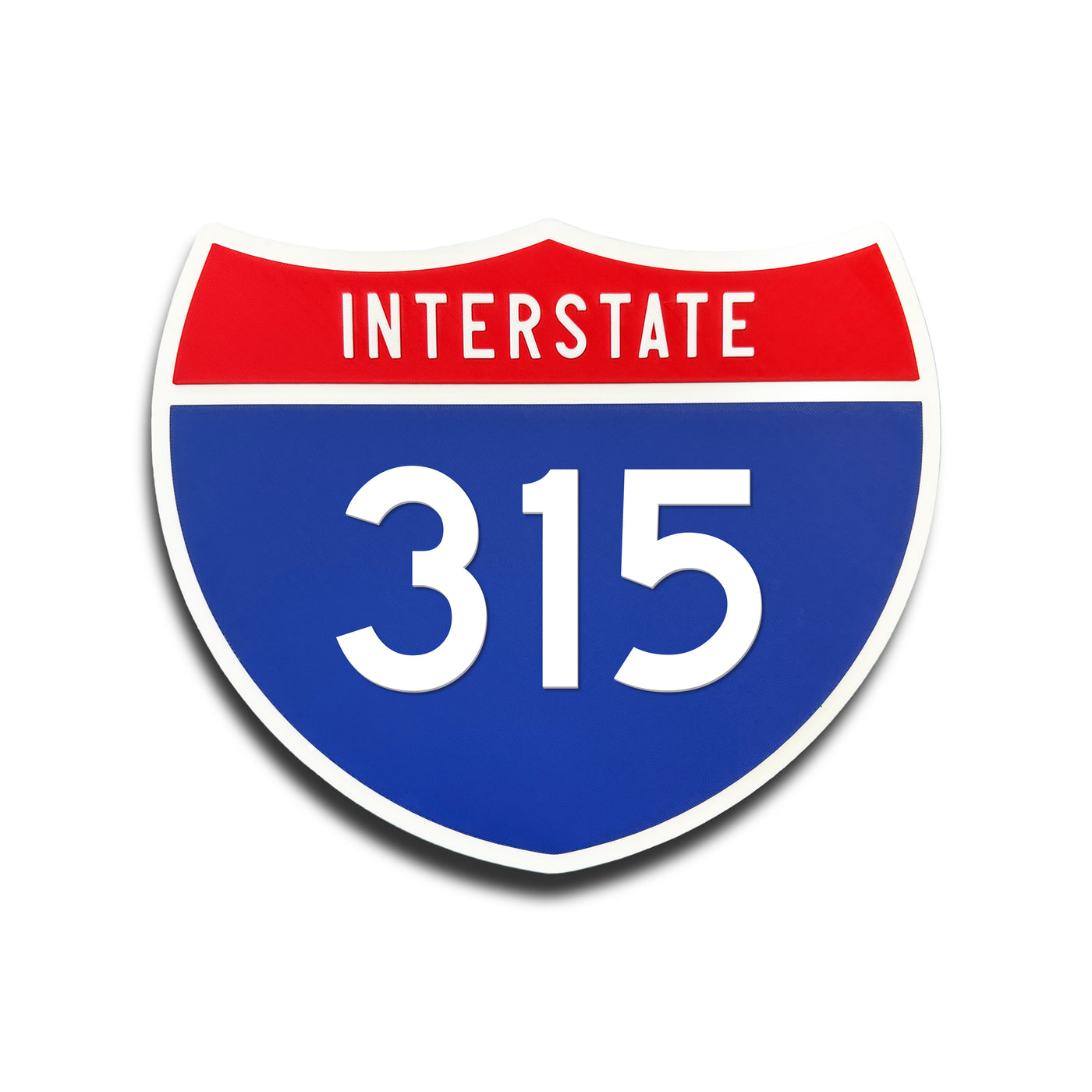 Interstate 315 Number Only road sign replica front view