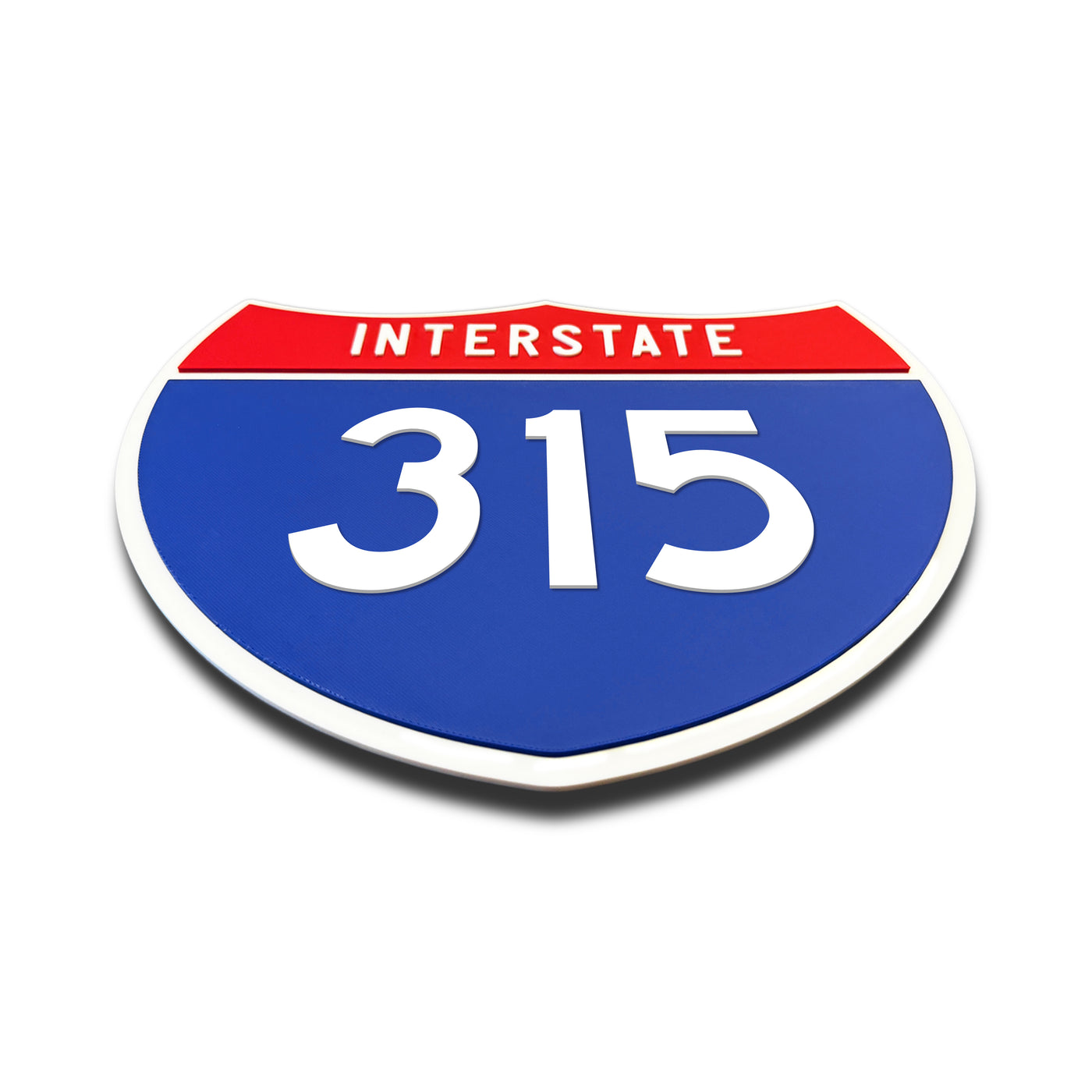 Interstate 315 Number Only road sign replica flat view